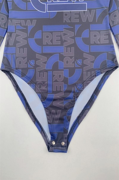 Exclusive custom-made long-sleeved round neck cheerleading uniforms Personally designed women's one-piece printed cheerleading uniforms Cheerleading uniform center CH208 side view